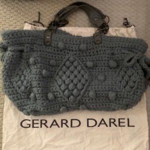 Gerard Darel Knit tote with leather handles (Gray)